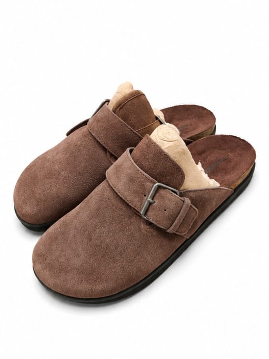 Pull&Bear Suede Buckle Clog