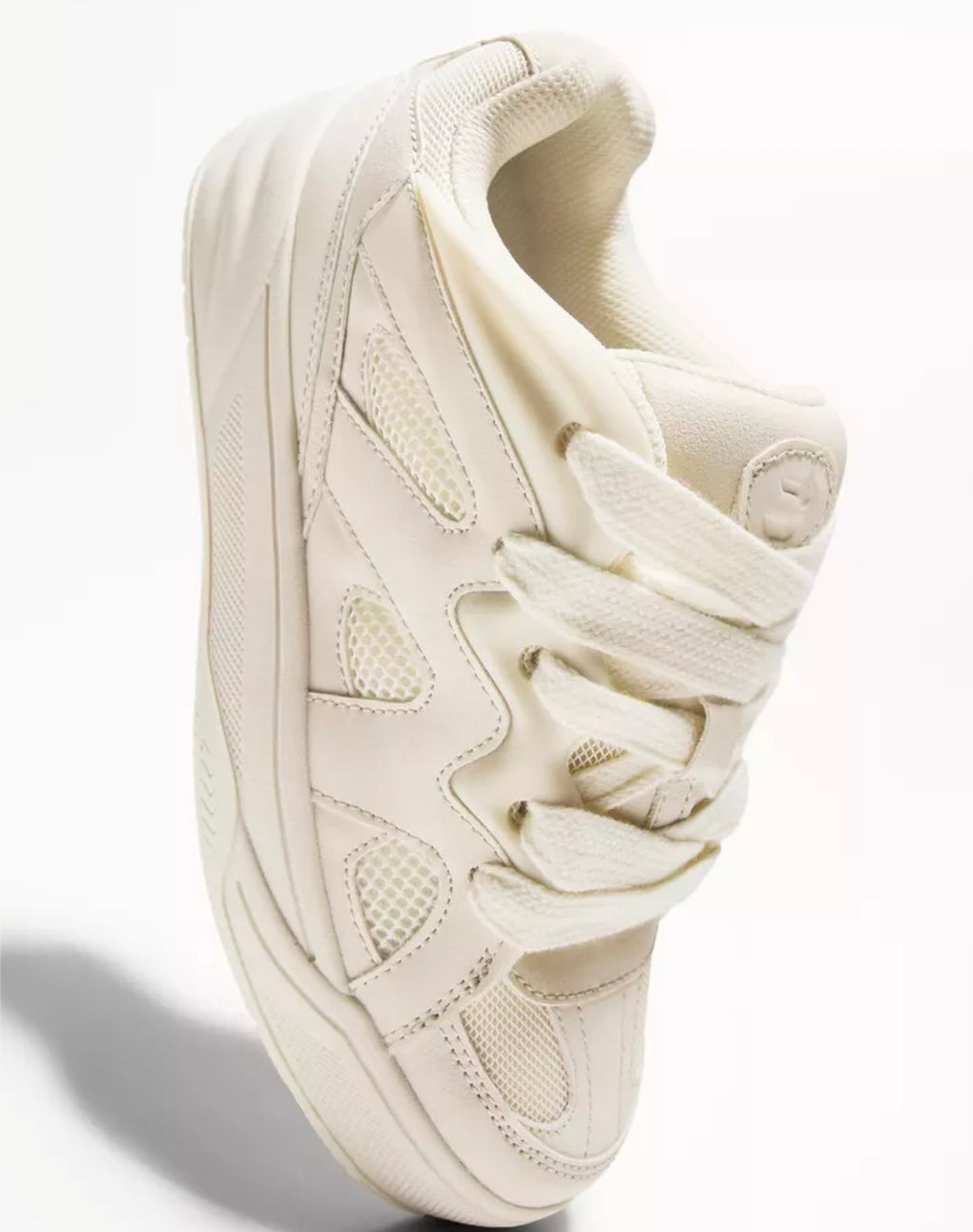 Bershka Cream Chunky Lace-Up Sneaker  (13-A)