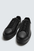 Zara All-Black Leather Sneaker