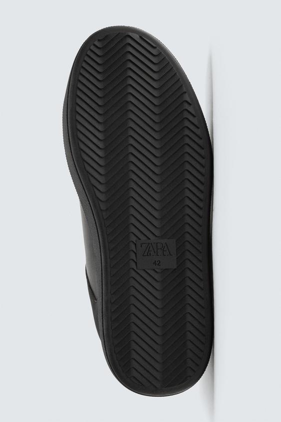 Zara All-Black Leather Sneaker