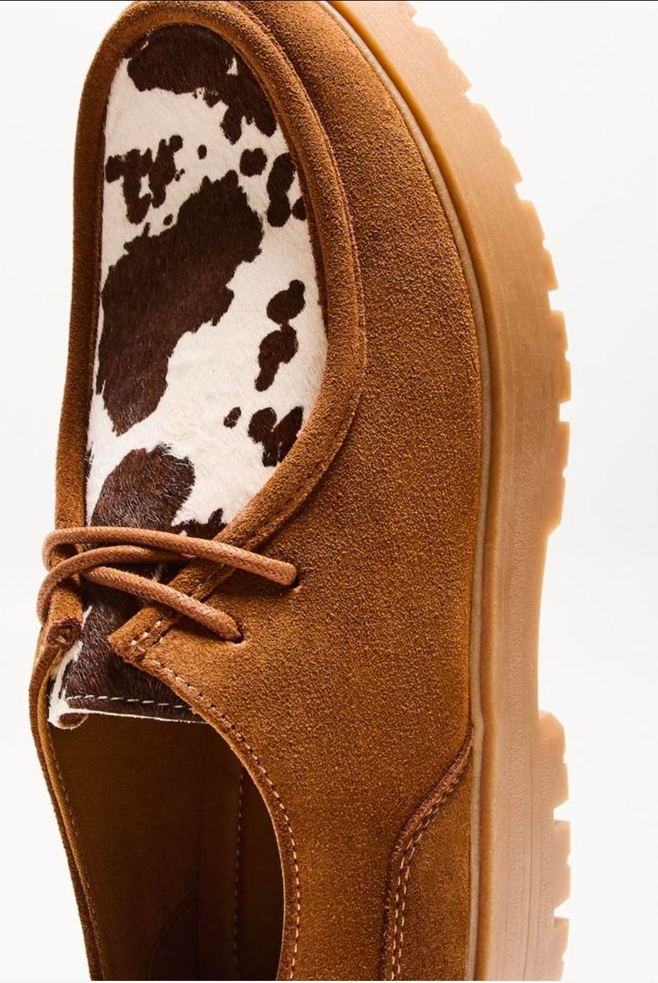 Tan Suede & Cow-Printed boots