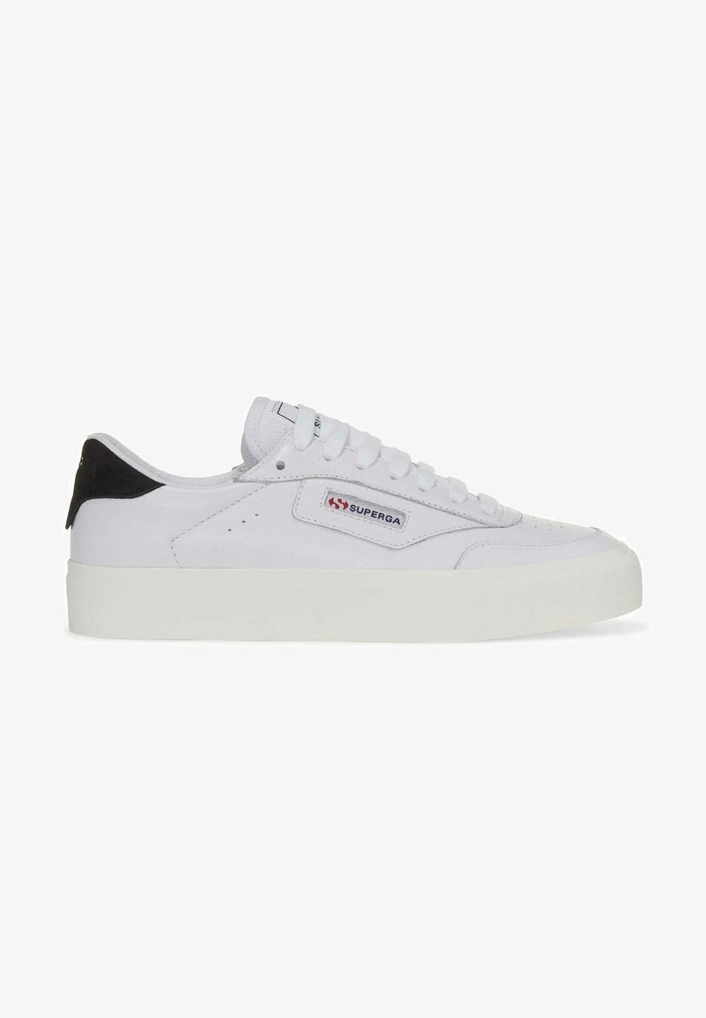 Superga White Leather Court Sneaker (36-c)