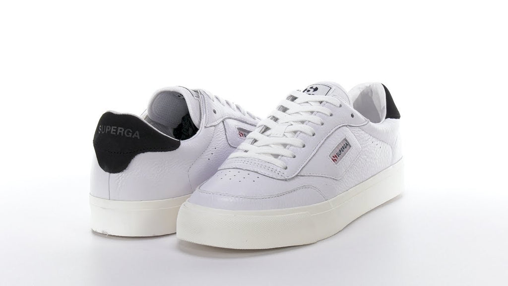 Superga White Leather Court Sneaker (36-c)