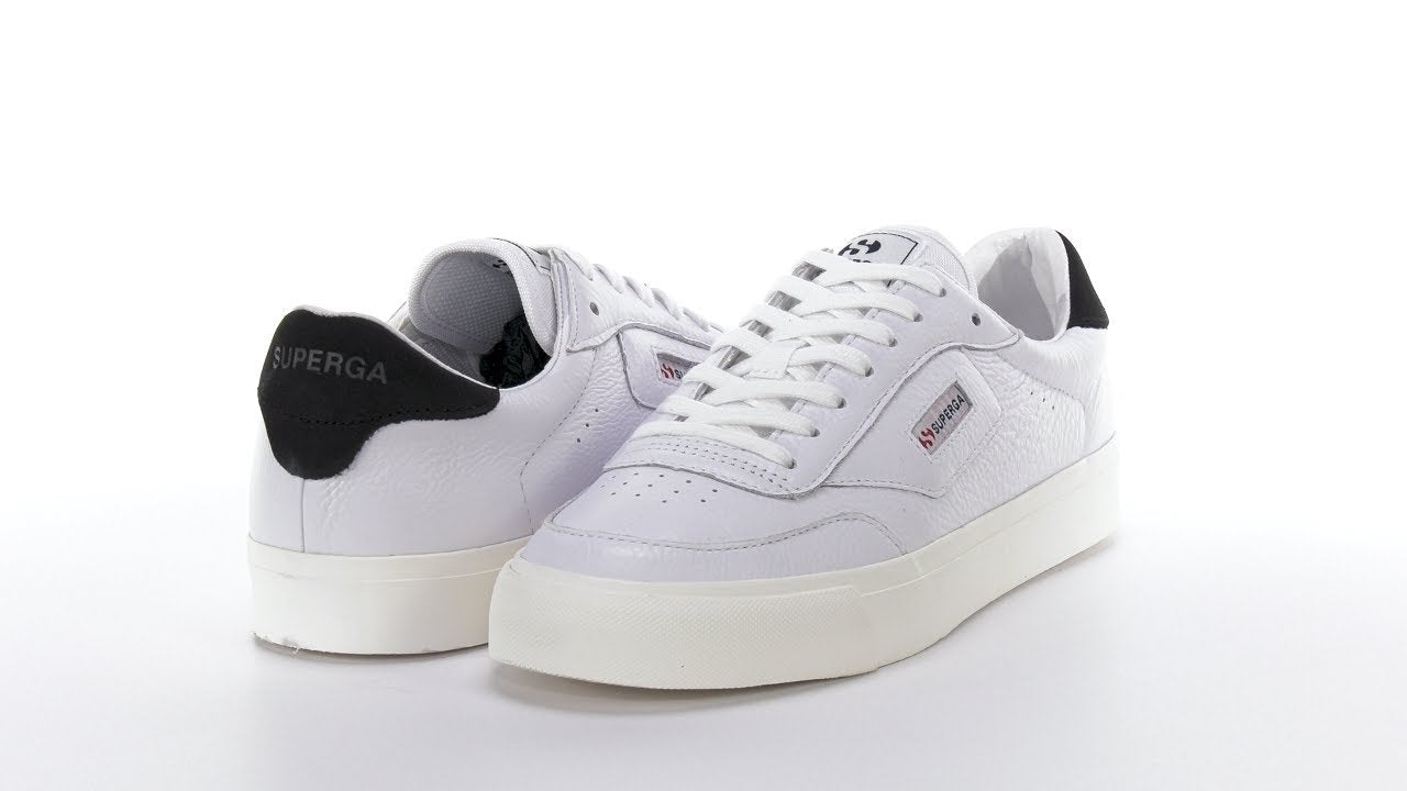 Superga White Leather Court Sneaker (36-c)