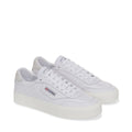 Superga All-White Leather Sneaker  (36-g)