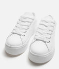 Zara All-White Platform Sneaker (37)