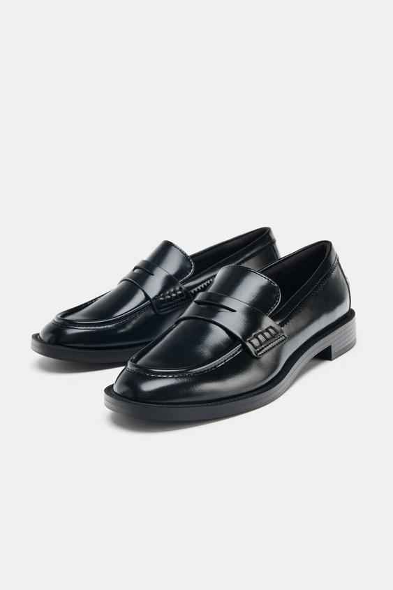 Zara Polished Leather Loafer