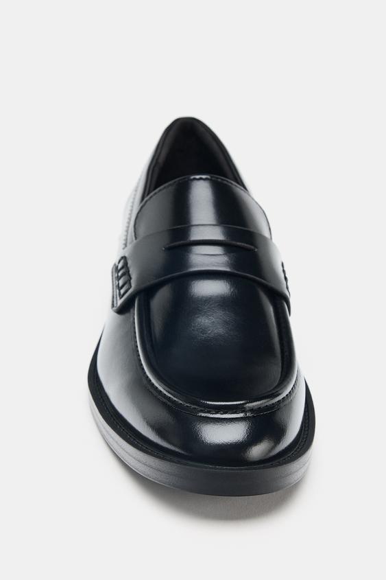 Zara Polished Leather Loafer