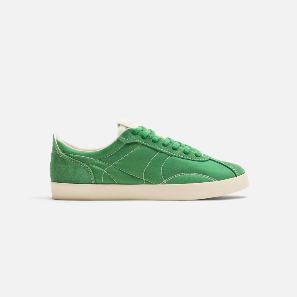 Green Suede Retro Court Sneaker