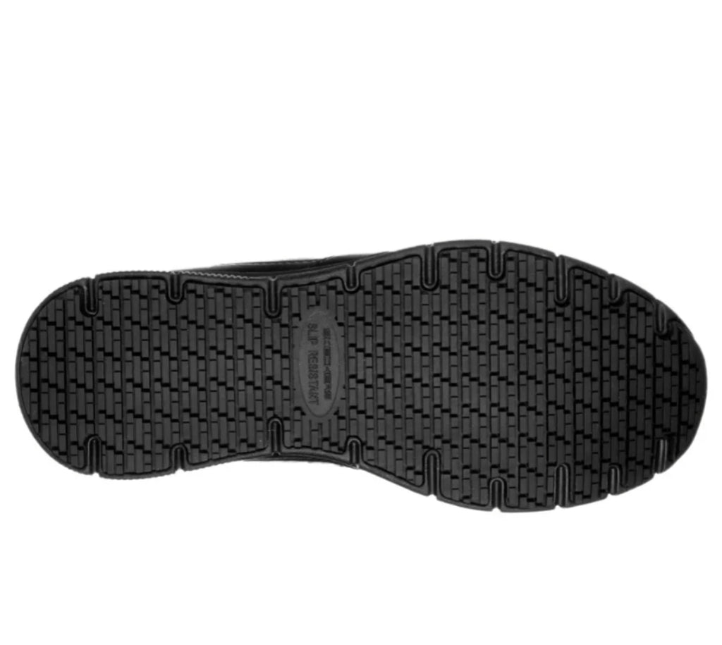 Skechers Black Leather Work Sneaker  (68)