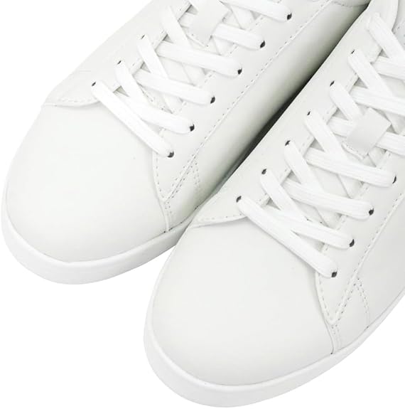Zara White Leather Court Sneaker    (7-B)