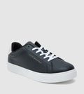 Tommy Hilfiger Black Leather Sneaker    (79-A)