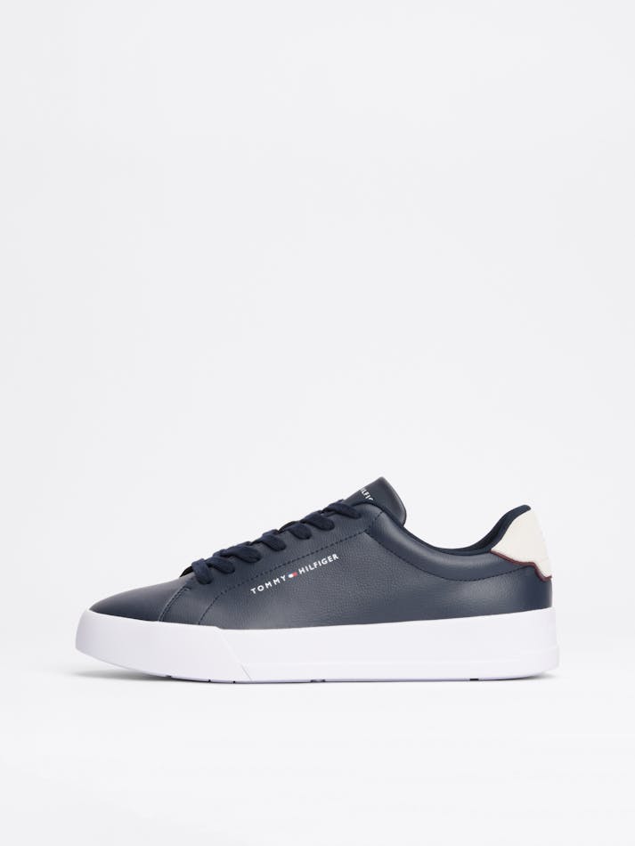 Tommy Hilfiger Black Leather Sneaker    (79-A)
