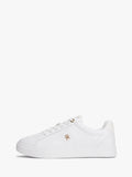 Tommy Hilfiger White Leather Sneaker with Gold TH Monogram  (81-C)