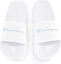 Champion White Mesh Slide with Blue Script (F)