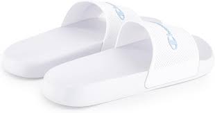 Champion White Mesh Slide with Blue Script (F)