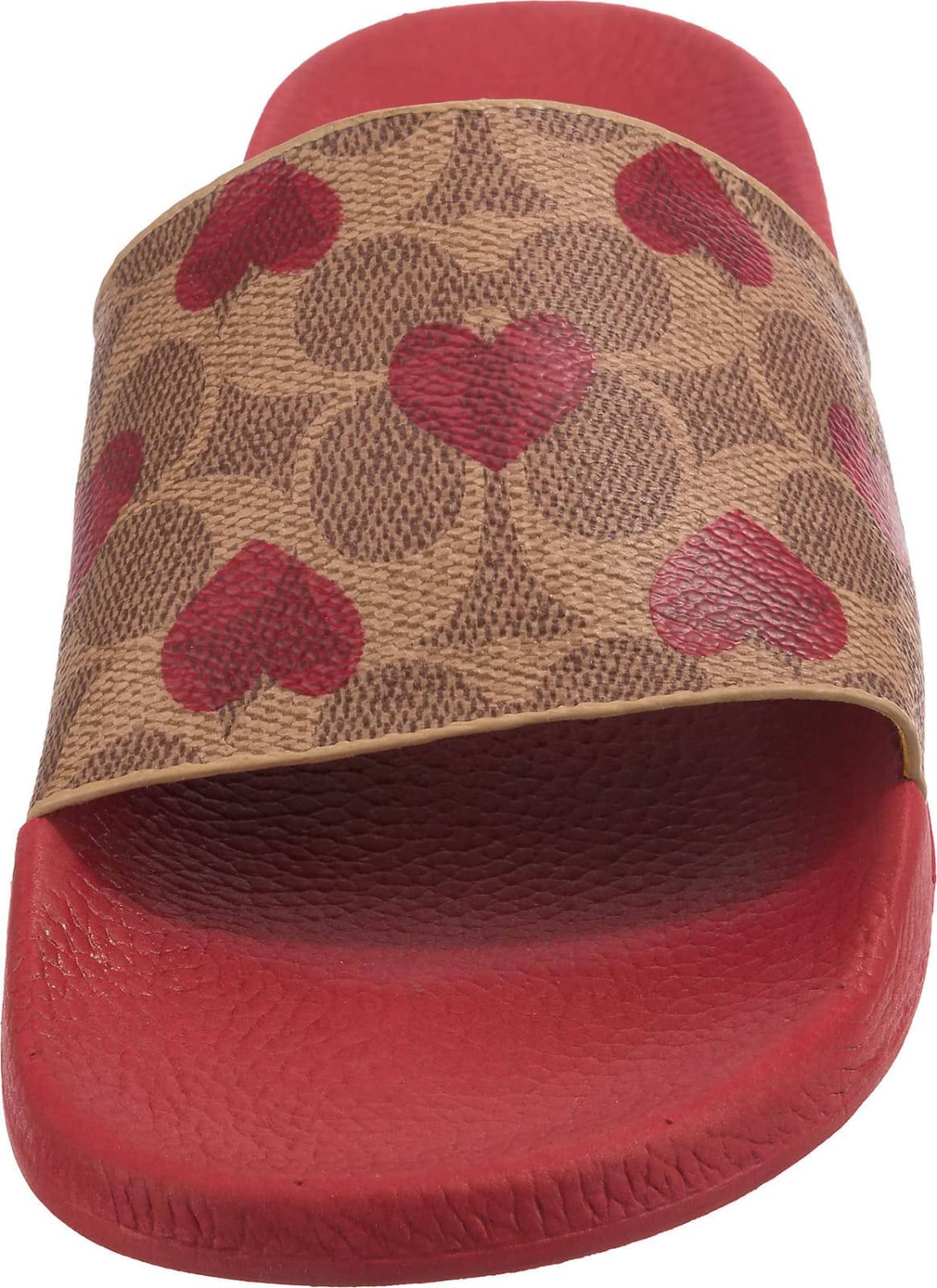 Coach Signature Canvas Heart Print Slides (K)