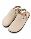 STWD Suede Slingback Clog – Cream