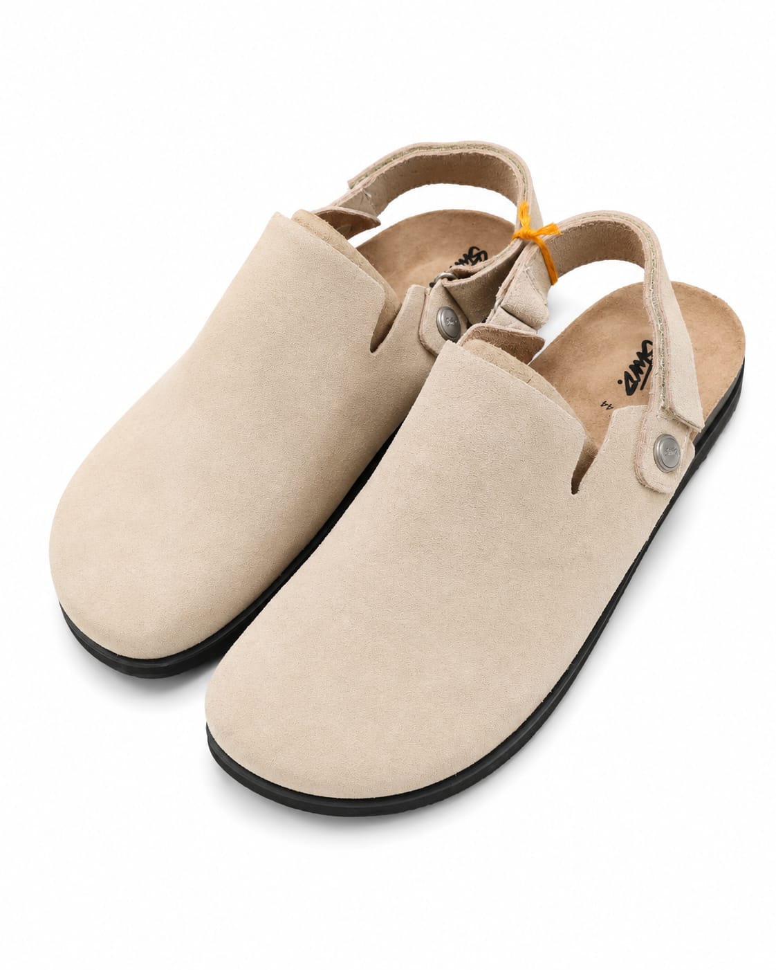 STWD Suede Slingback Clog – Cream